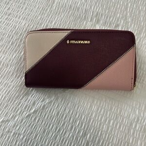 Stradivarius Women's Wallet - Burgundy, Pink, Cream